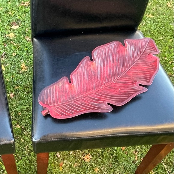 Red Leaf Accent Tray - Picture 1 of 1